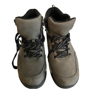 Gray black and white boots men. Memory foam